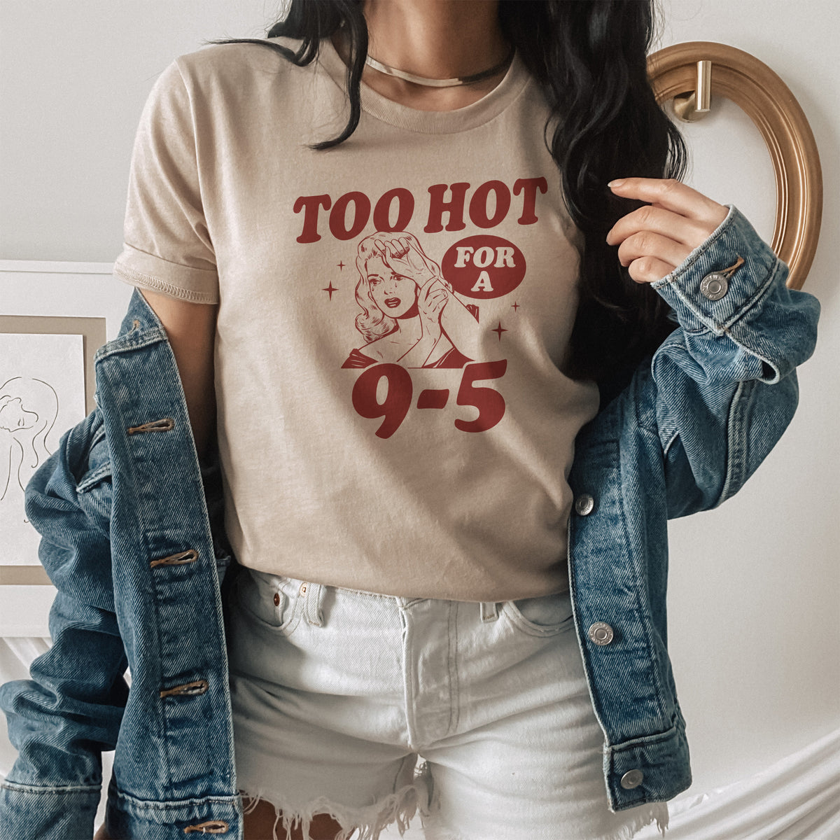 Too Hot To Work Heavyweight Shirt