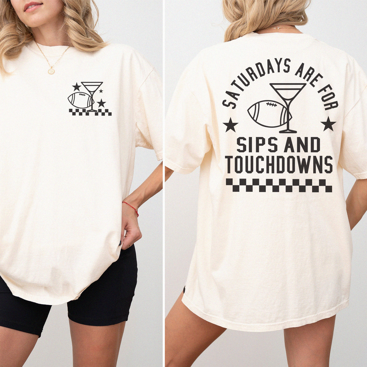 Touchdown Drinks Front And Back Shirt