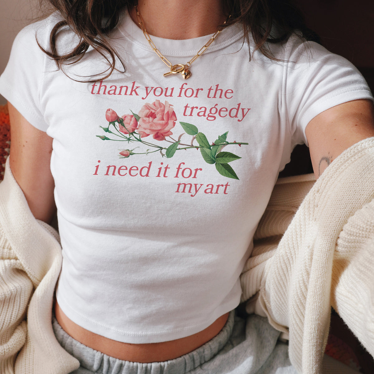 Tragedy For Art Micro Rib Baby Tee