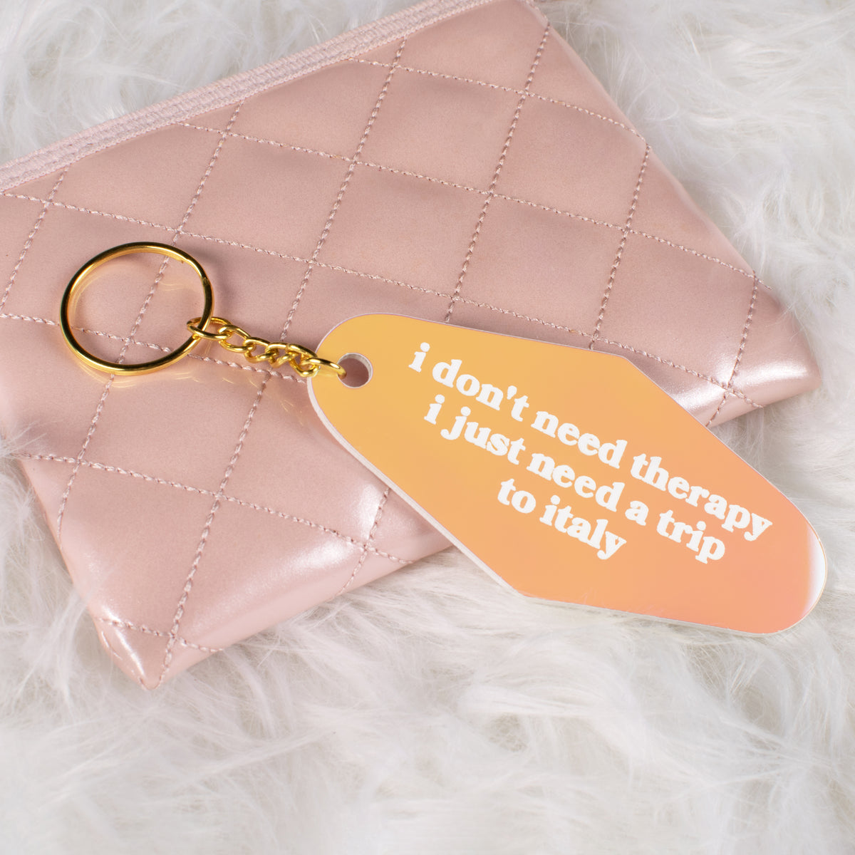 Trip To Italy Iridescent Motel Keychain