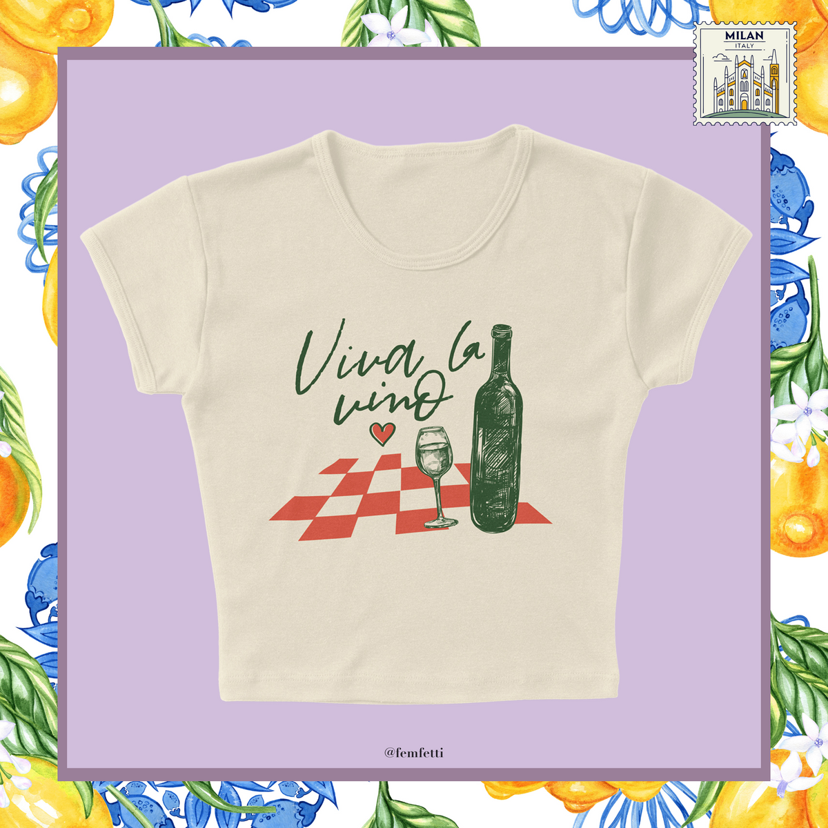 Viva La Vino Micro Rib Baby Tee