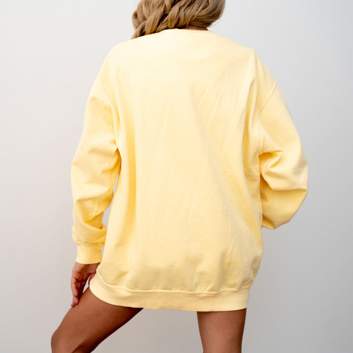 Pumpkin Line Embroidered Comfort Colors Sweatshirt