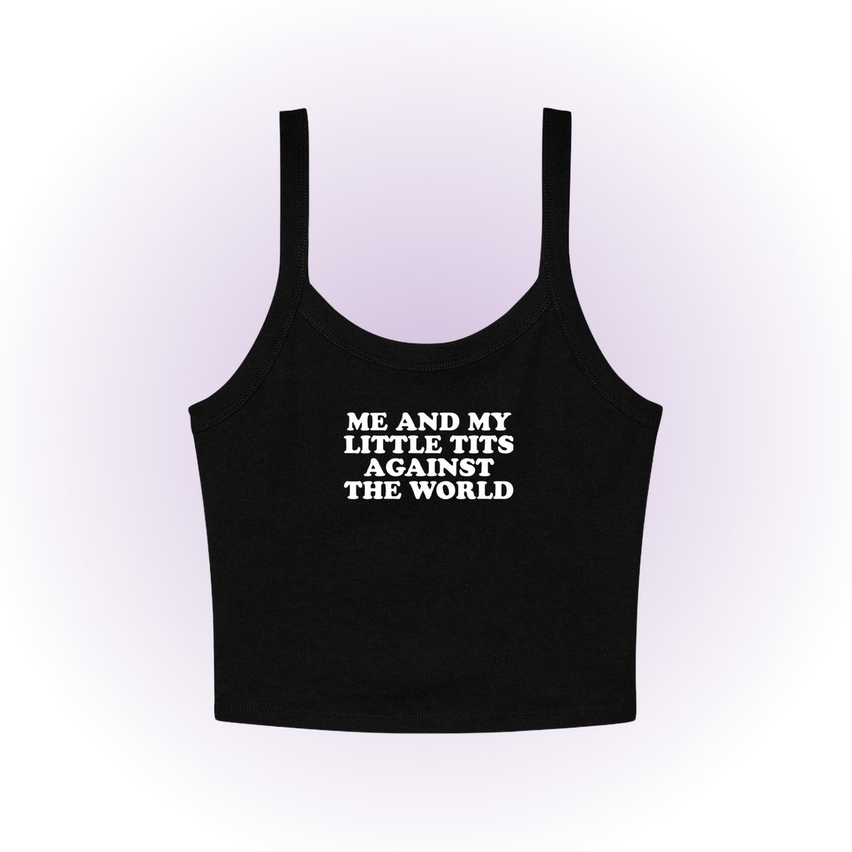 Against The World Micro Rib Spaghetti Strap Tank