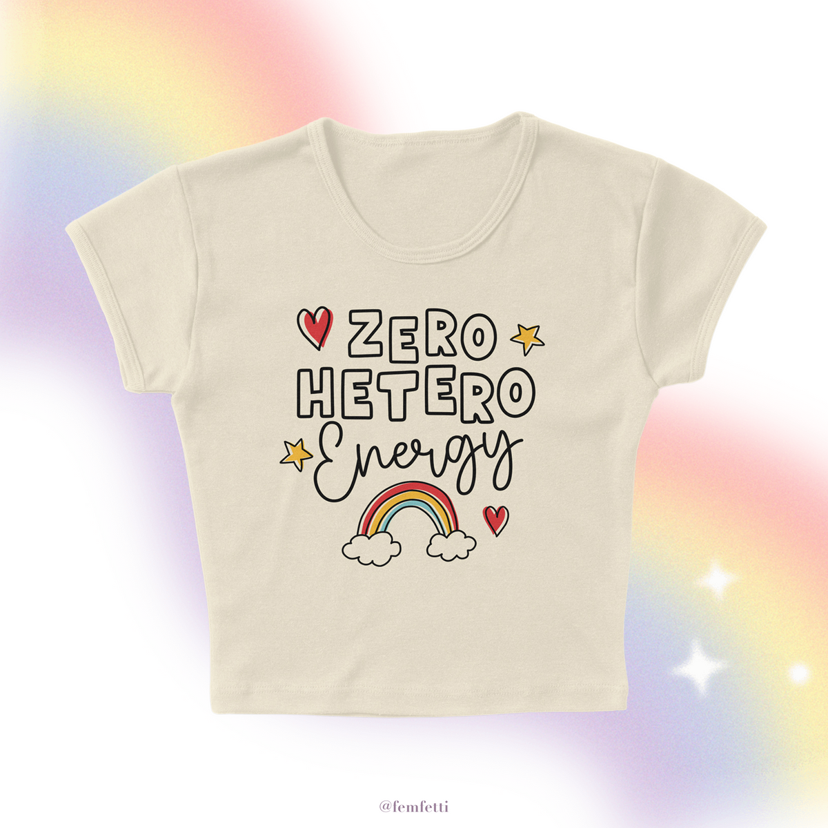 Zero Hetero Energy Micro Rib Baby Tee