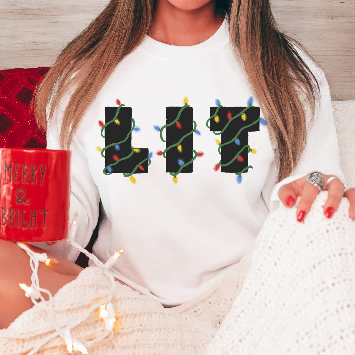 Christmas Lit Crewneck Sweatshirt