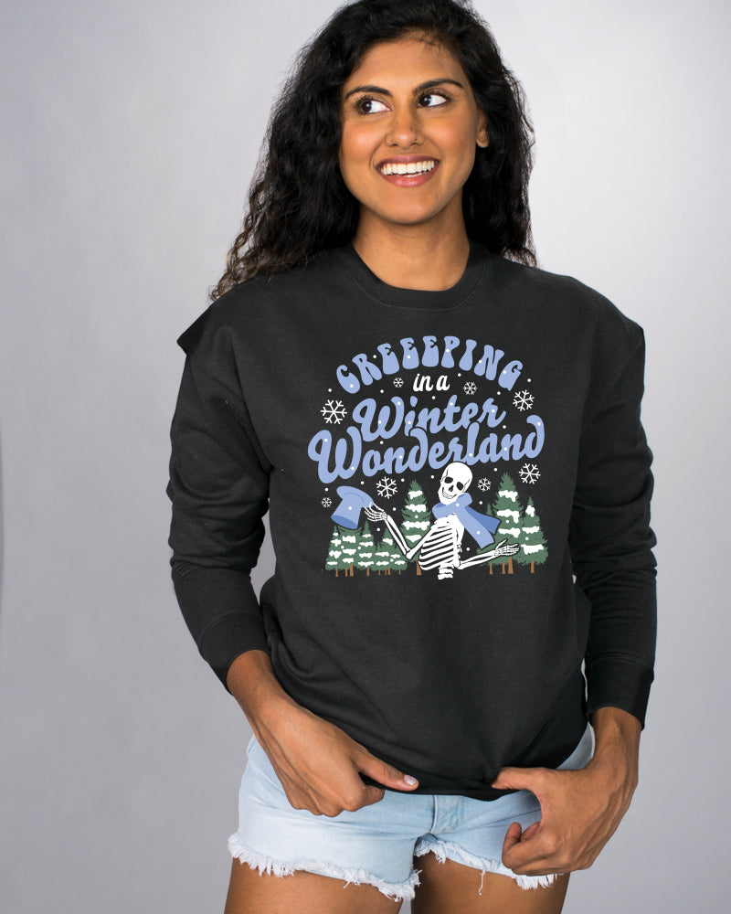 Creeping In A Winter Wonderland Crewneck Sweatshirt
