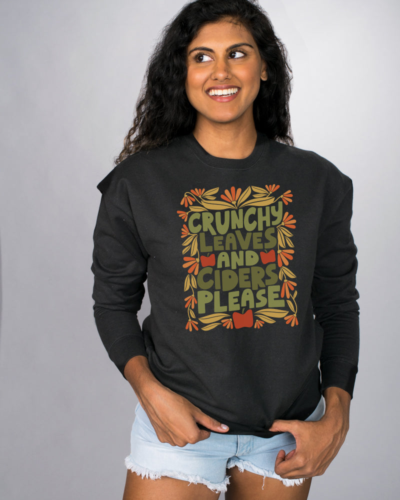 Crunchy Leaves and Ciders Crewneck Sweatshirt
