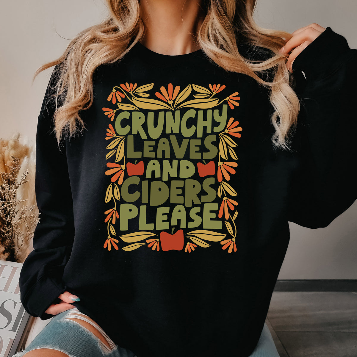 Crunchy Leaves and Ciders Crewneck Sweatshirt