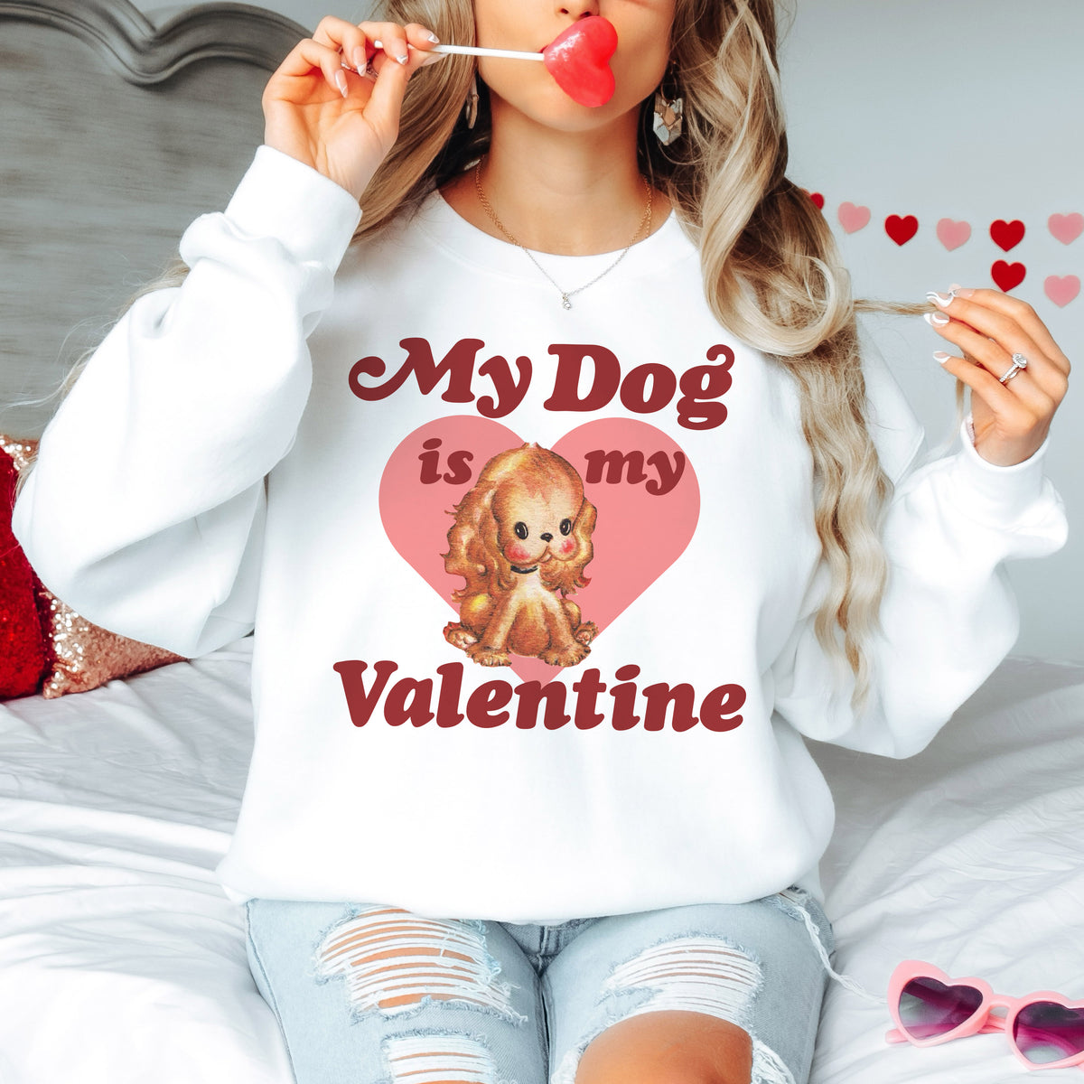 Dog Valentine Sweatshirt