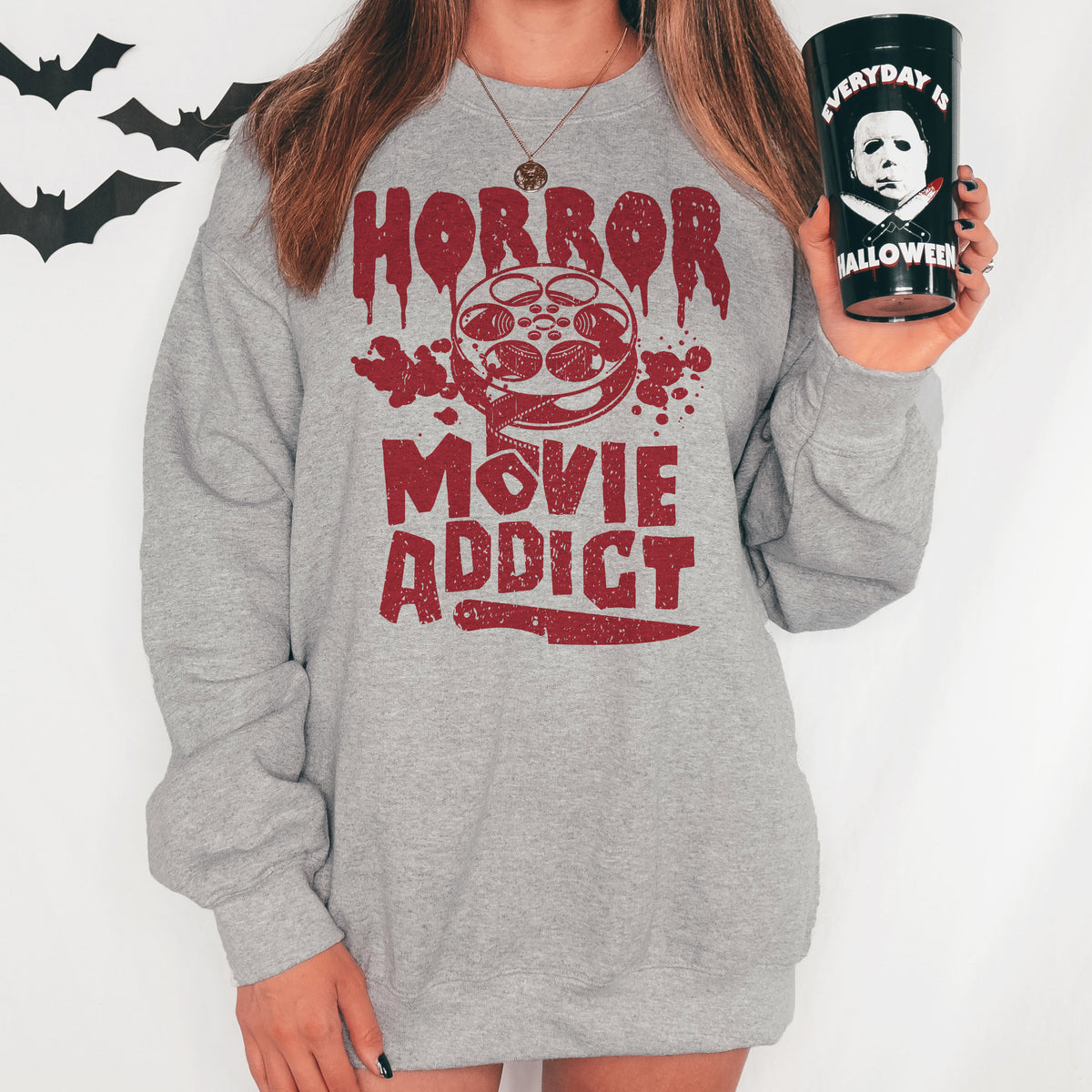 Horror Movie Addict Crewneck Sweatshirt