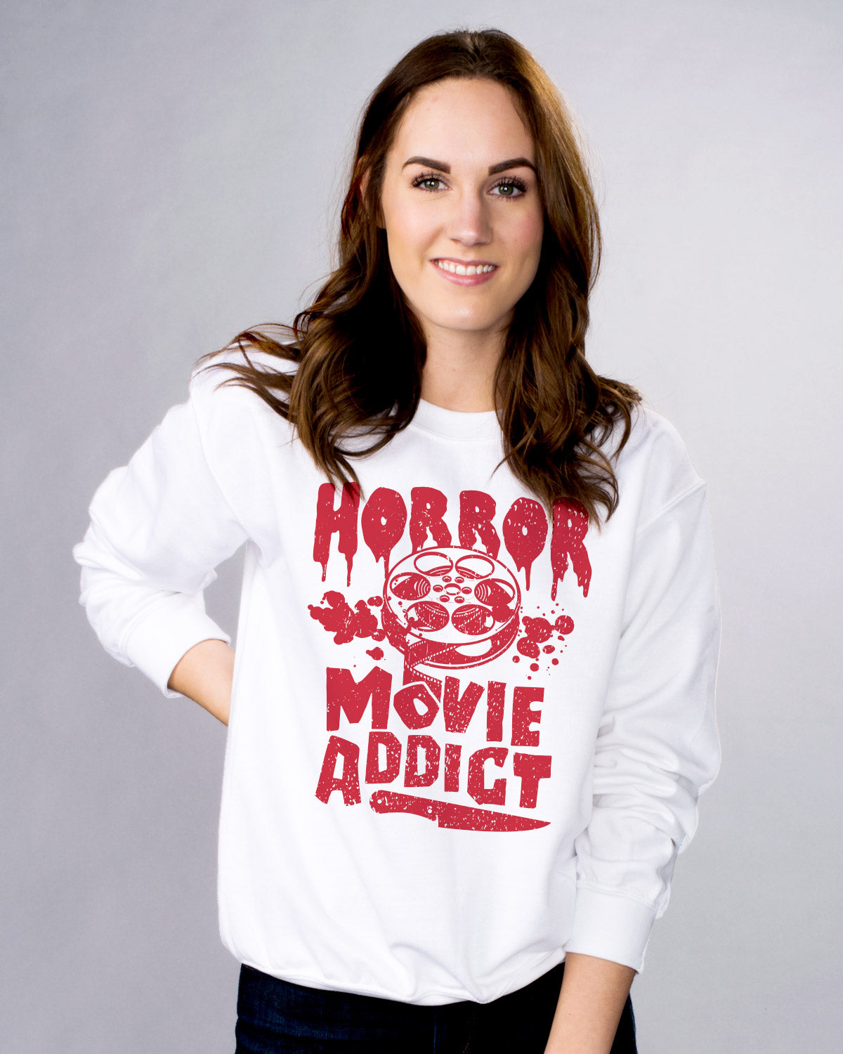 Horror Movie Addict Crewneck Sweatshirt