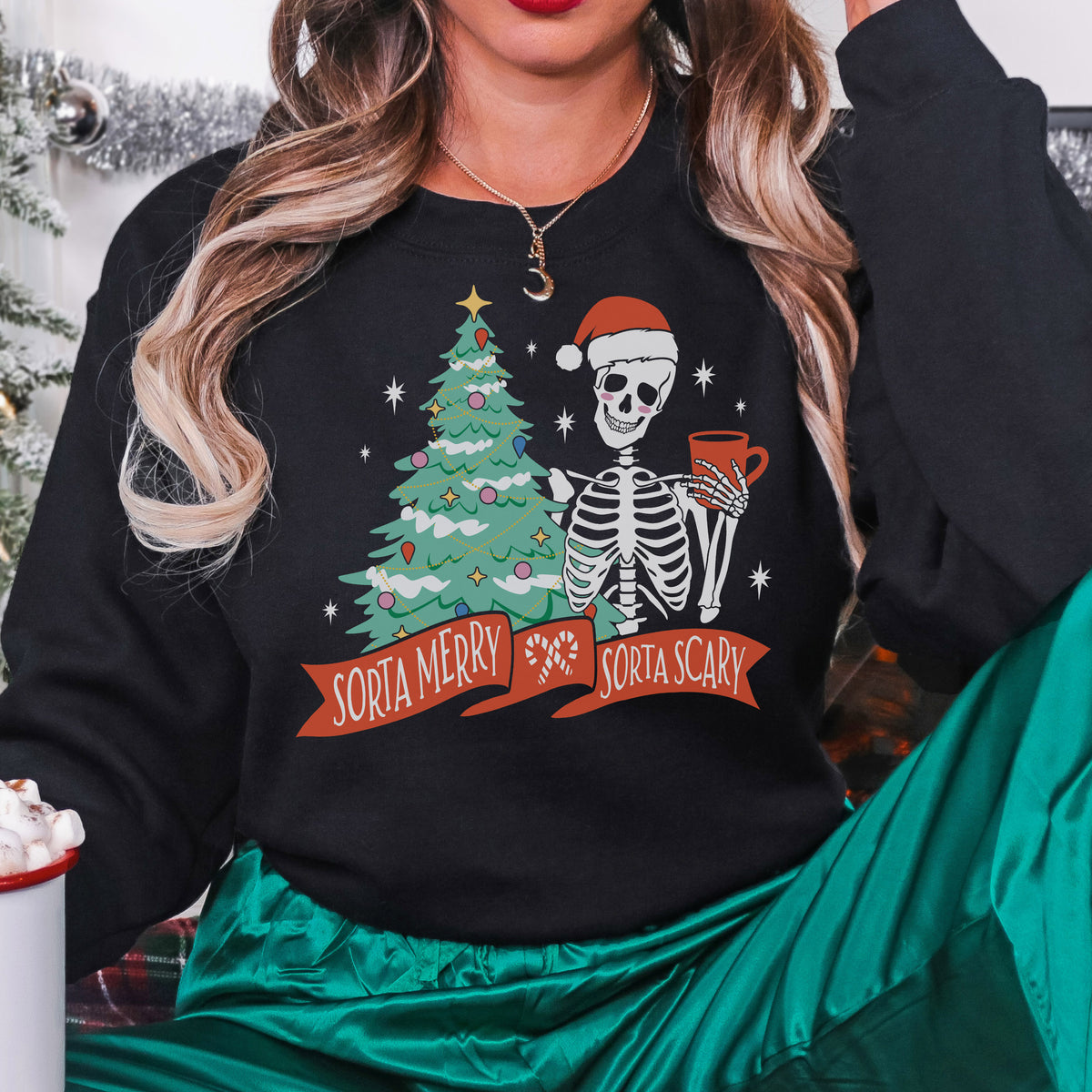 Sorta Merry Sorta Scary Crewneck Sweatshirt