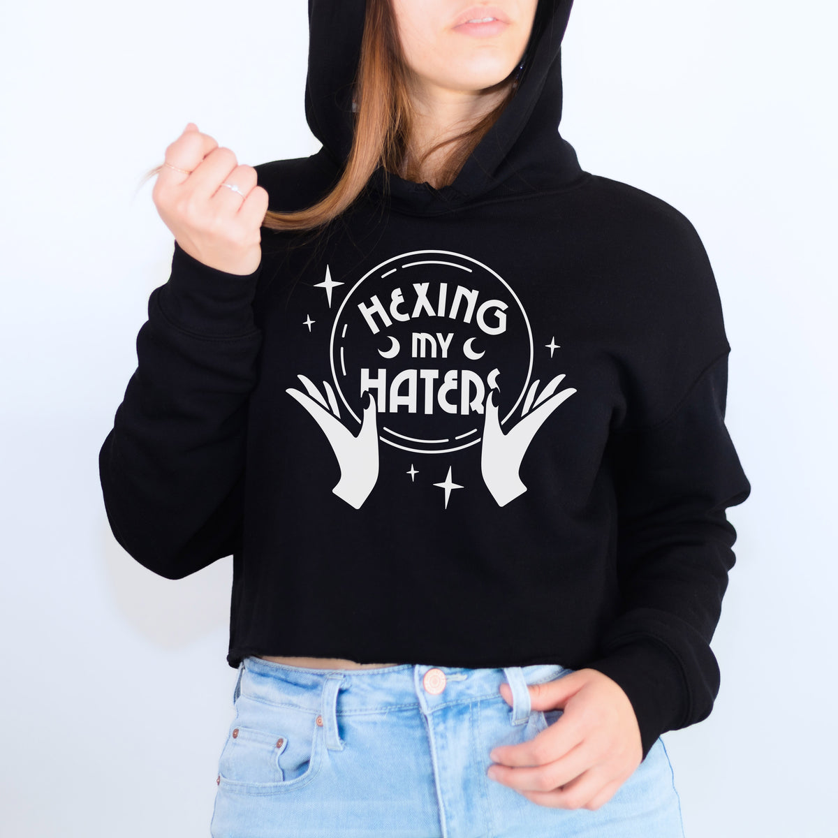 Hexing My Haters Crop Hoodie