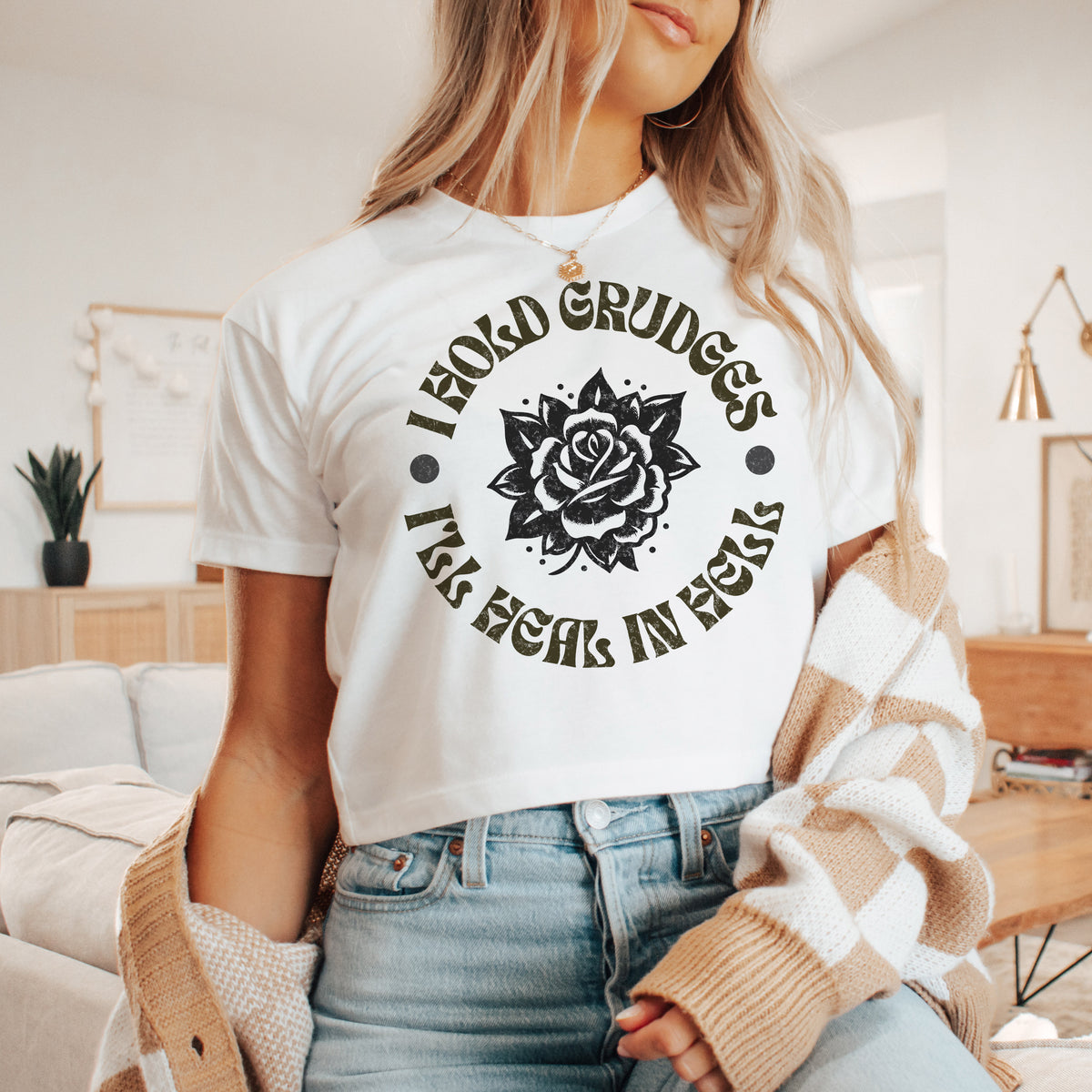 I Hold Grudges Crop Tee