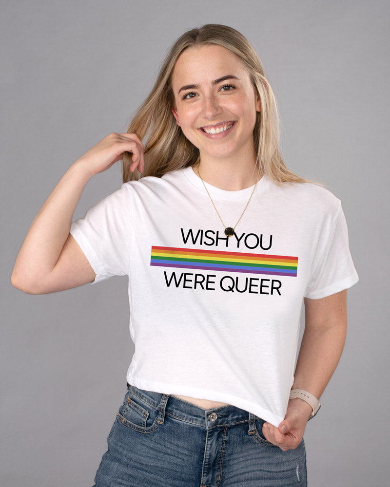 Wish You Were Queer Crop Tee