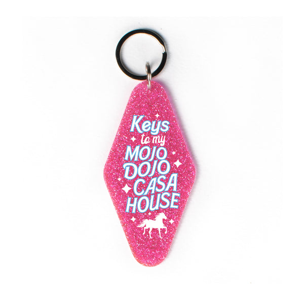 Mojo Dojo Casa House Glitter Keychain - Femfetti