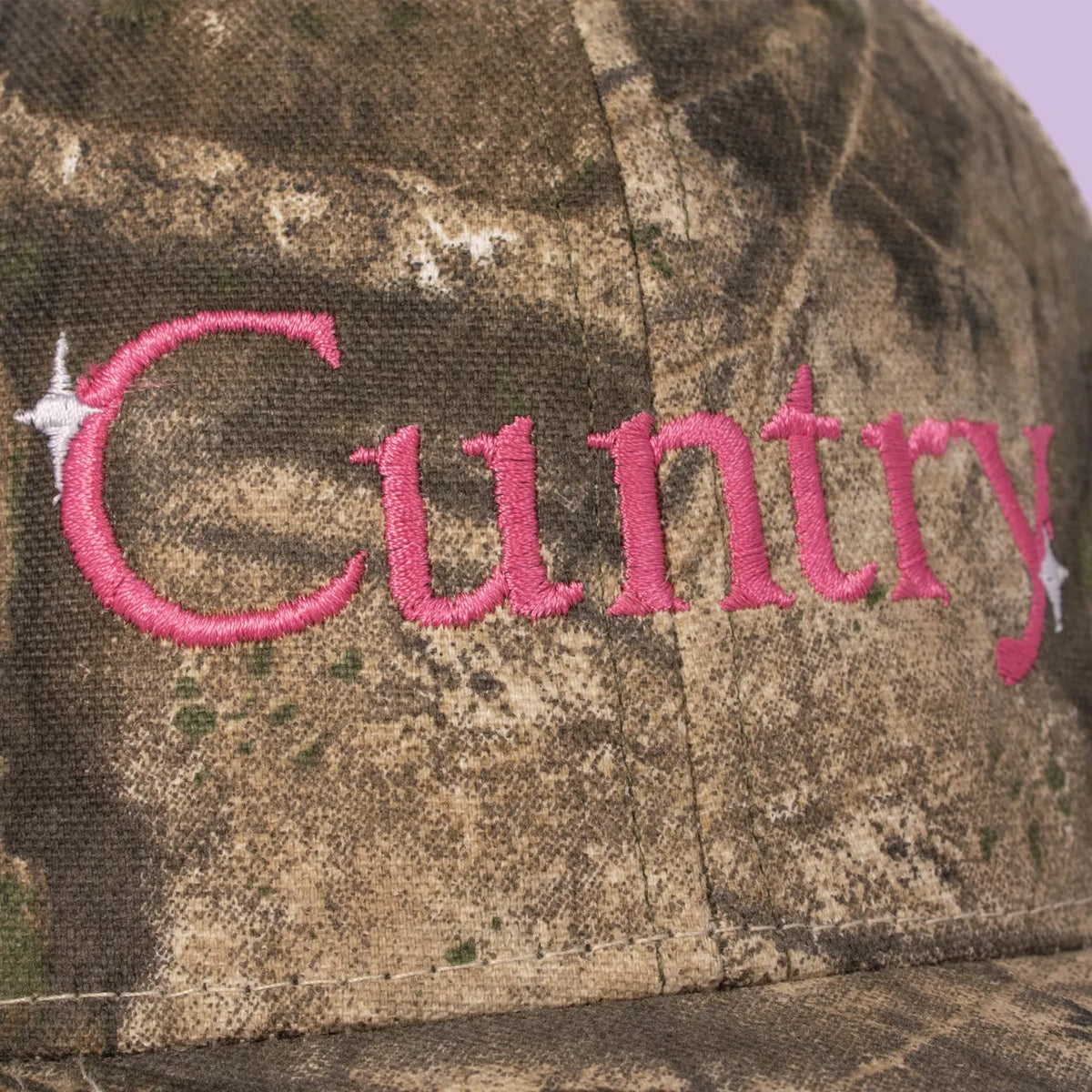 Cuntry Embroidered Camo Trucker Cap