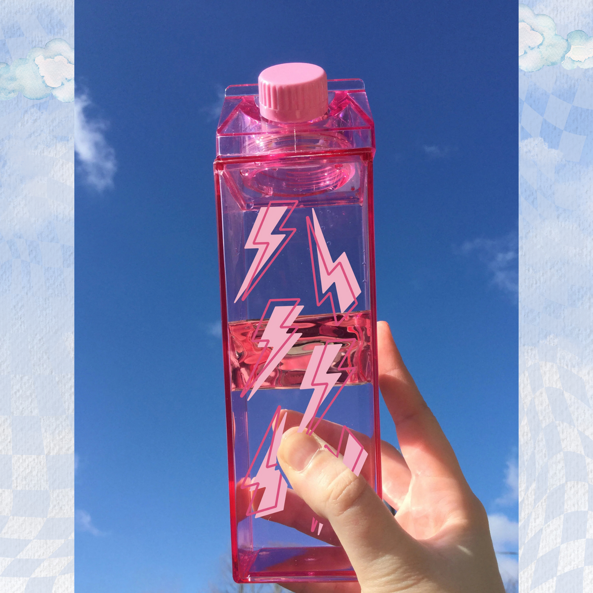 Lightning Bolt Pattern Milk Carton