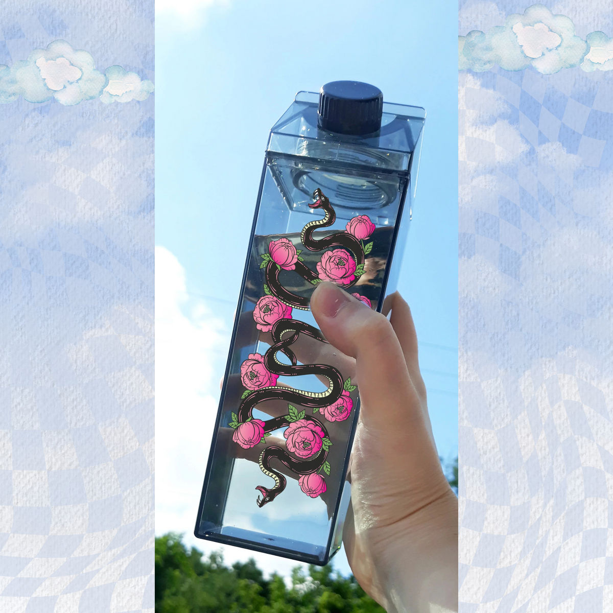 Floral Snake Milk Carton