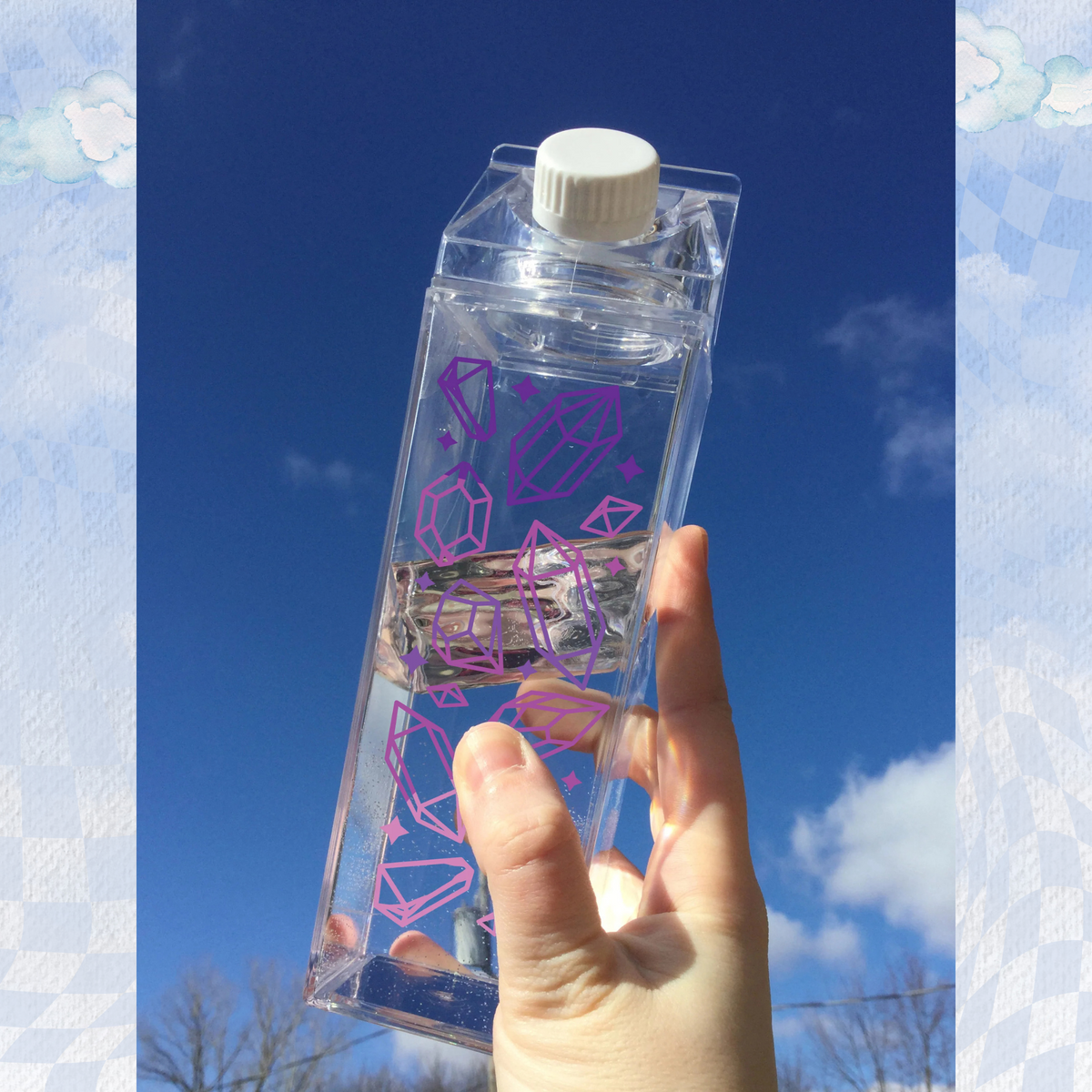 Crystal Pattern Milk Carton