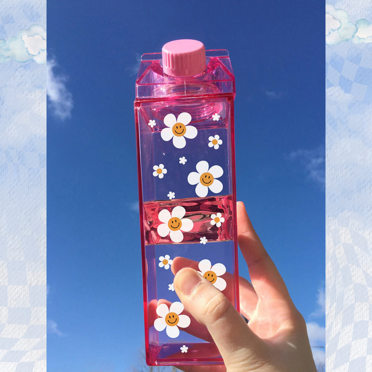 Daisy Pattern Milk Carton