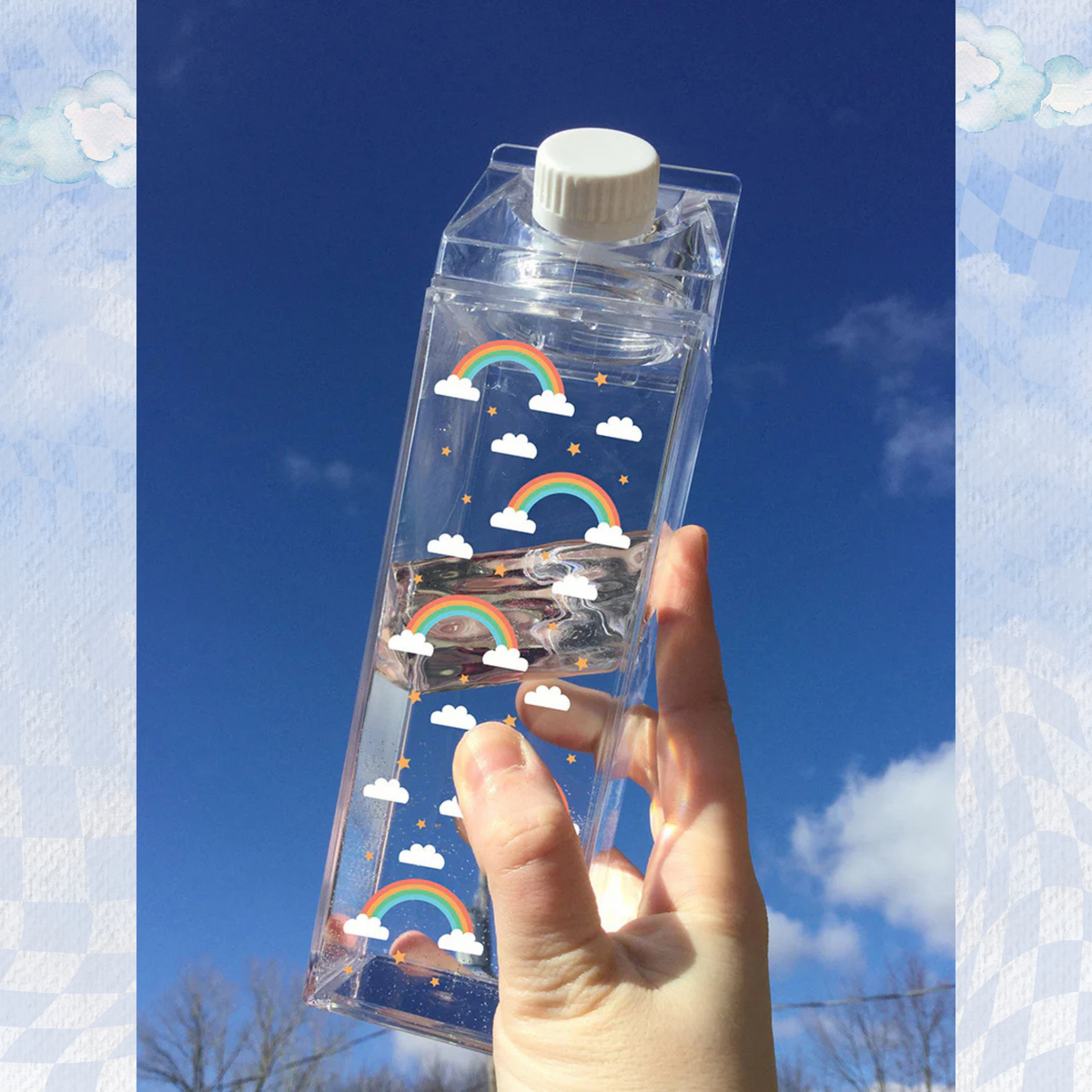 Rainbow Pattern Milk Carton