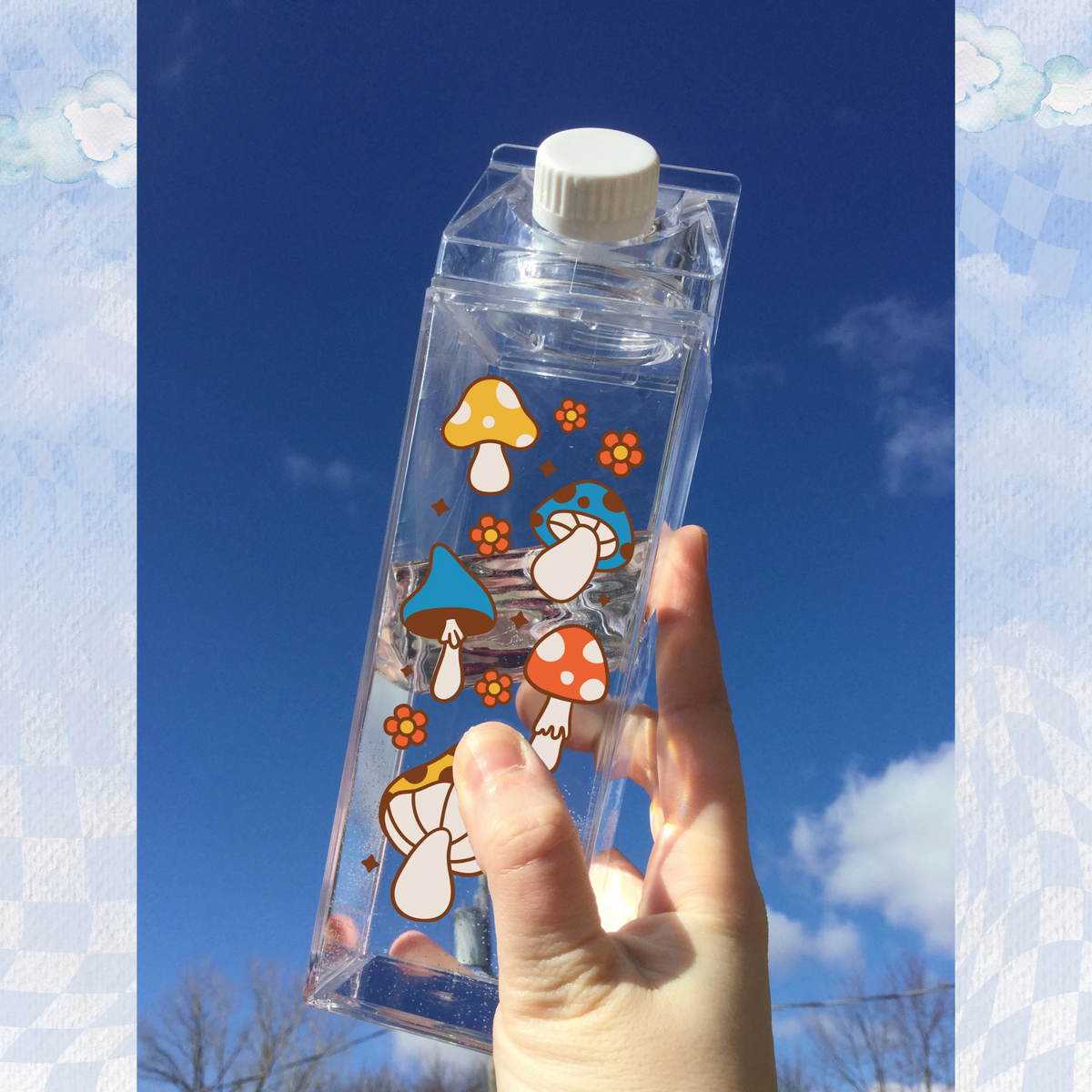 Mushroom Pattern Milk Carton