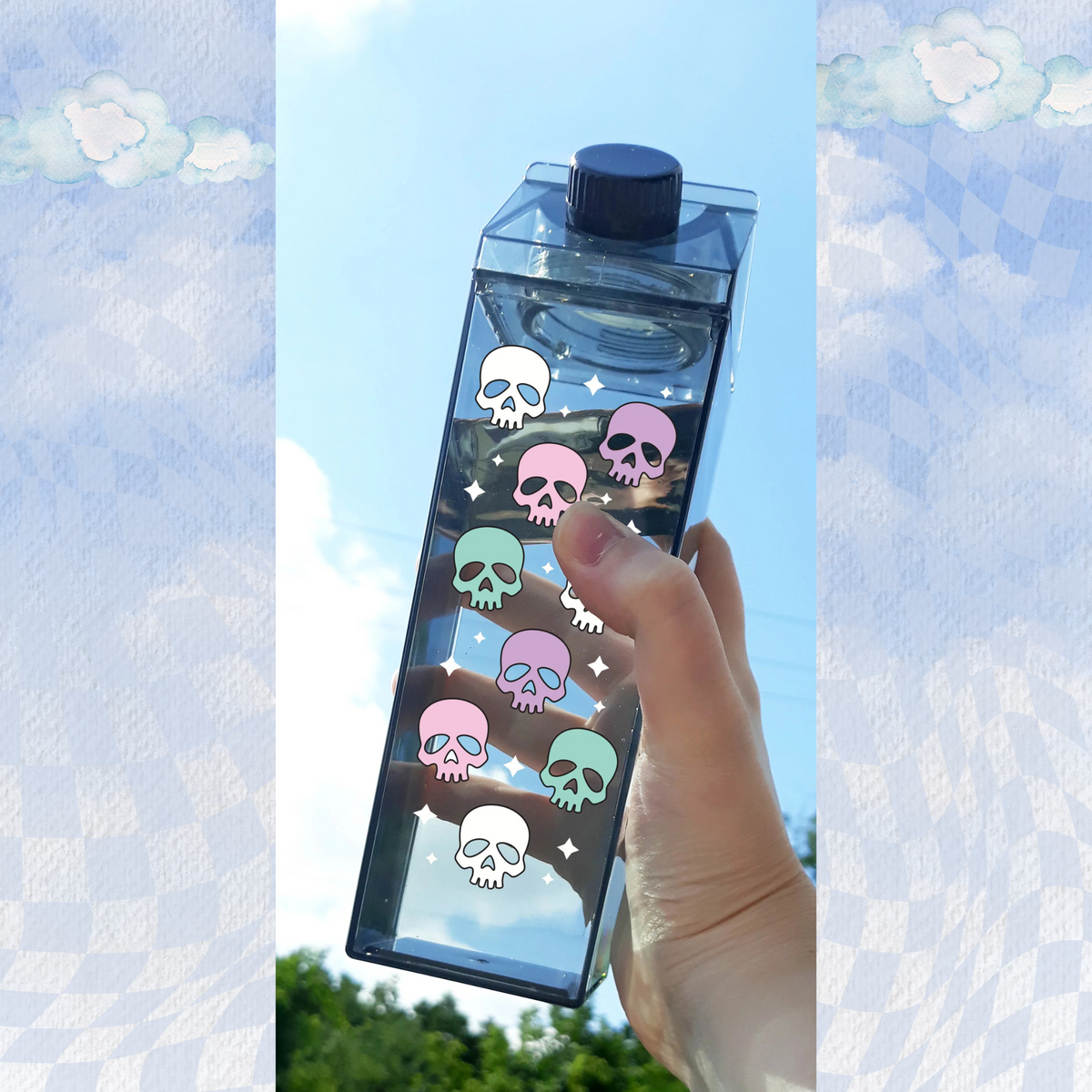 Skull Pattern Milk Carton