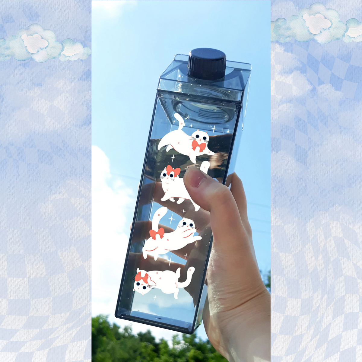 Cat Pattern Milk Carton