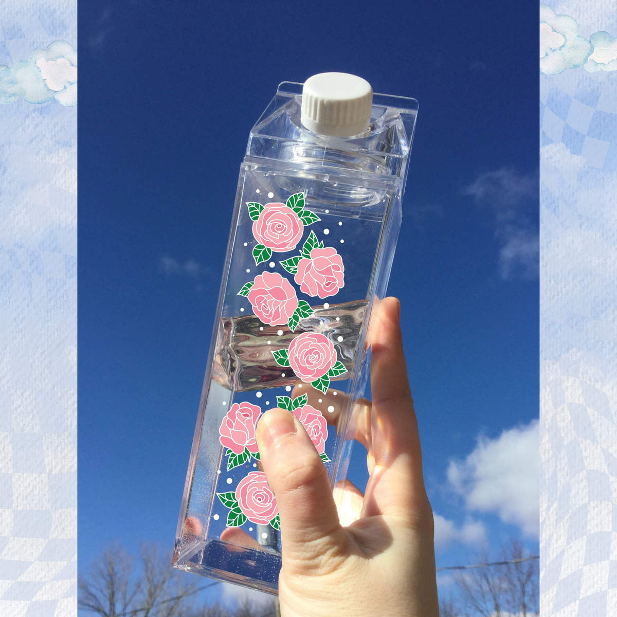 Rose Pattern Milk Carton