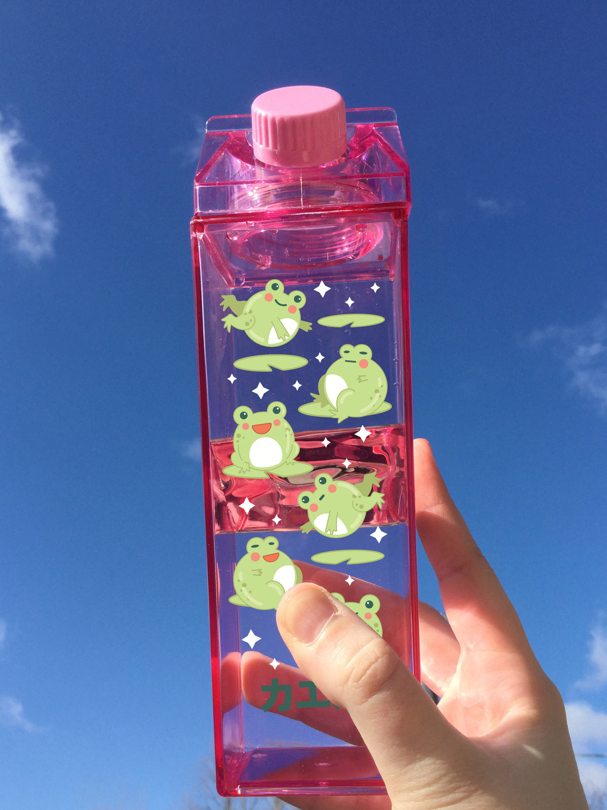 Frog Pattern Milk Carton