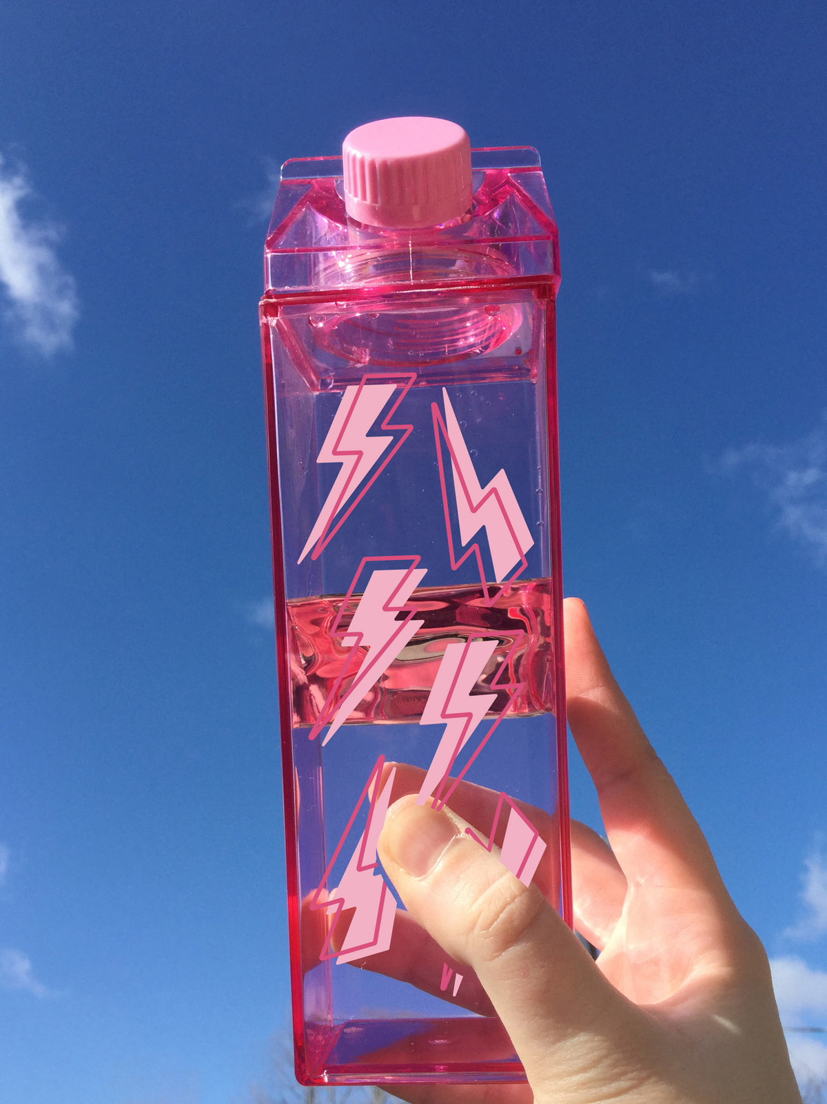 Lightning Bolt Pattern Milk Carton