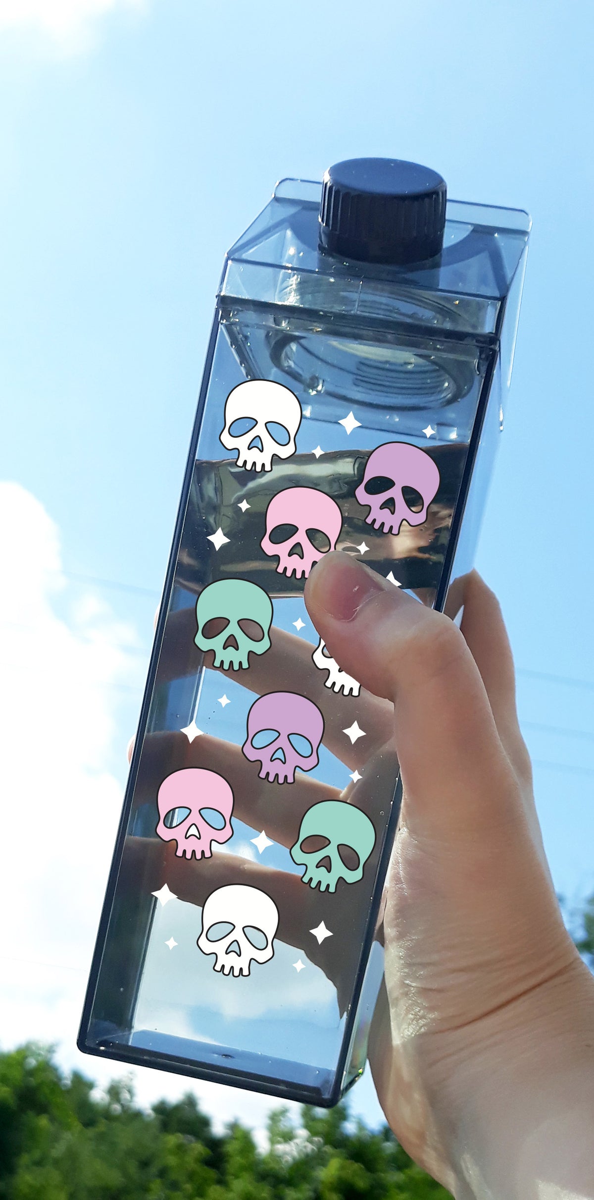 Skull Pattern Milk Carton