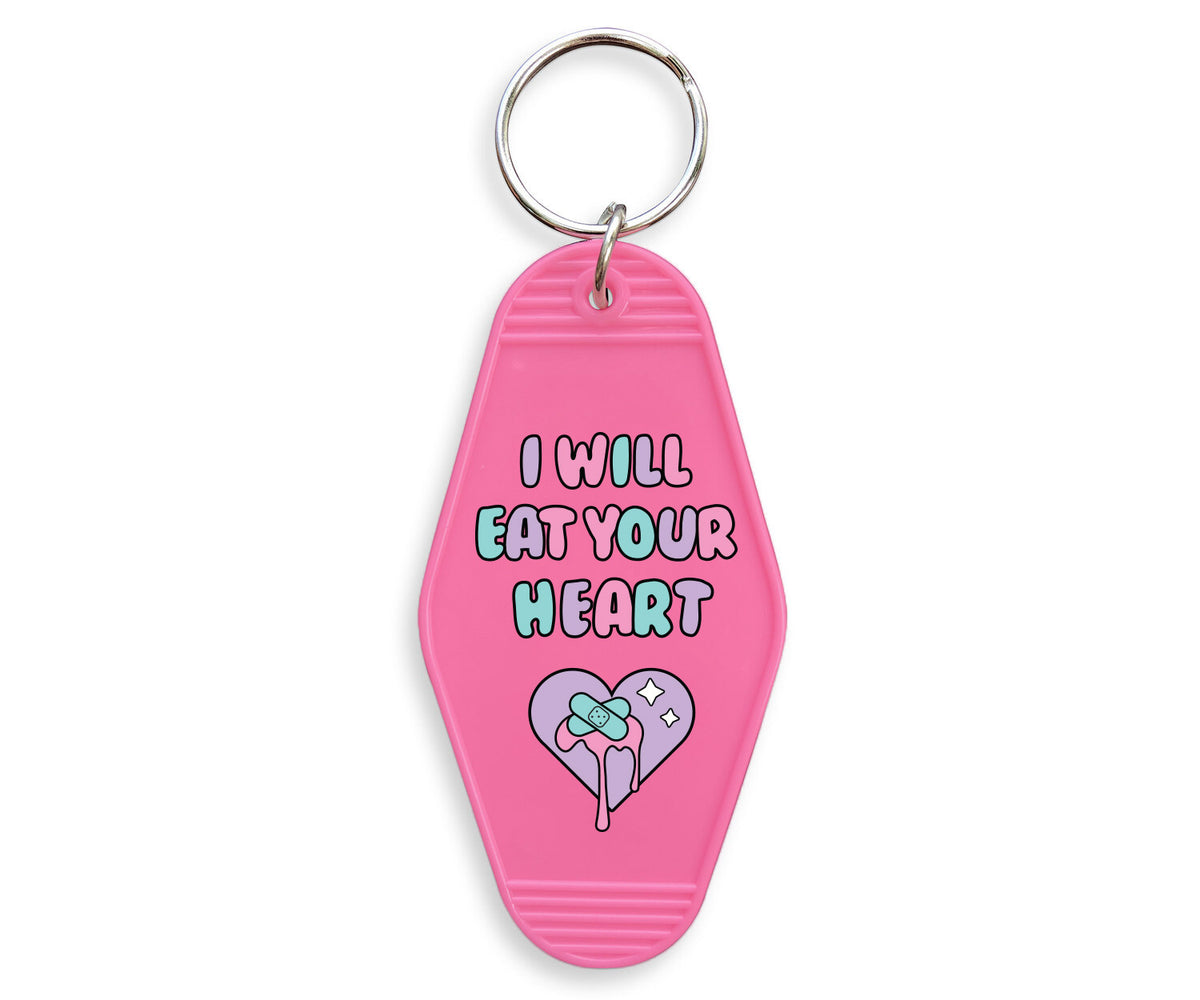 Eat Your Heart Motel Keychain