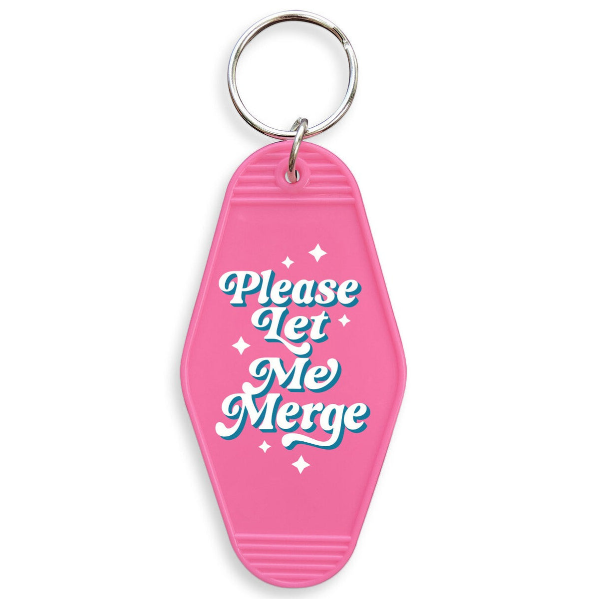 Please Let Me Merge Motel Keychain
