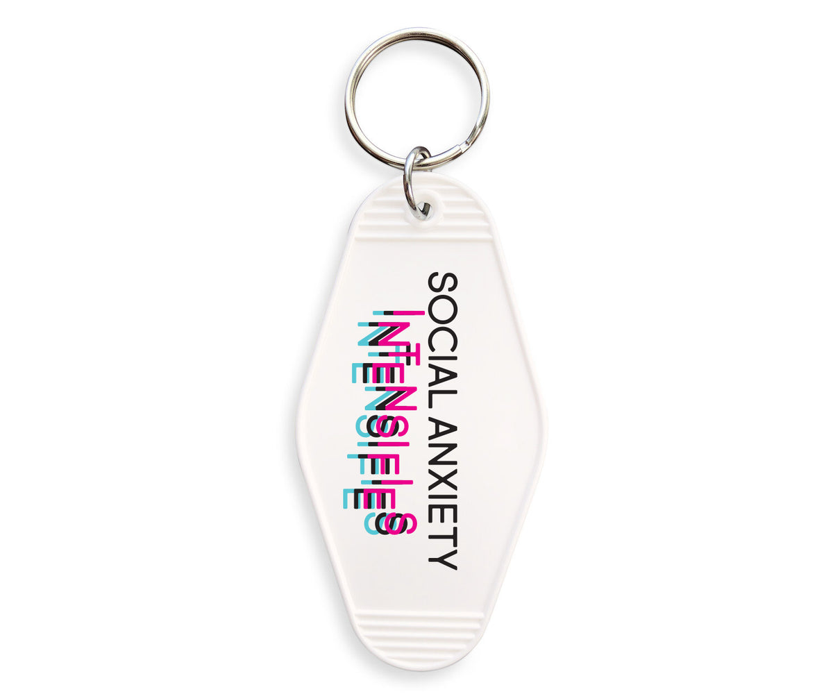 Social Anxiety Intensifies Motel Keychain