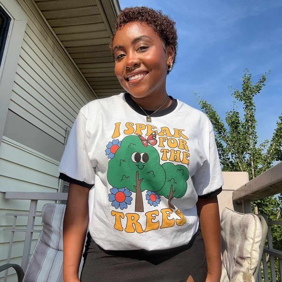 I Speak For The Trees Ringer Tee