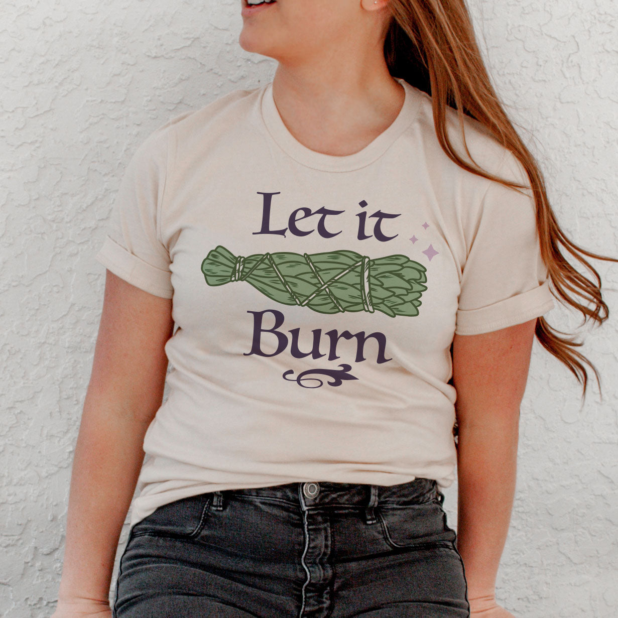 Let It Burn Sage Shirt, Natural / 4XL