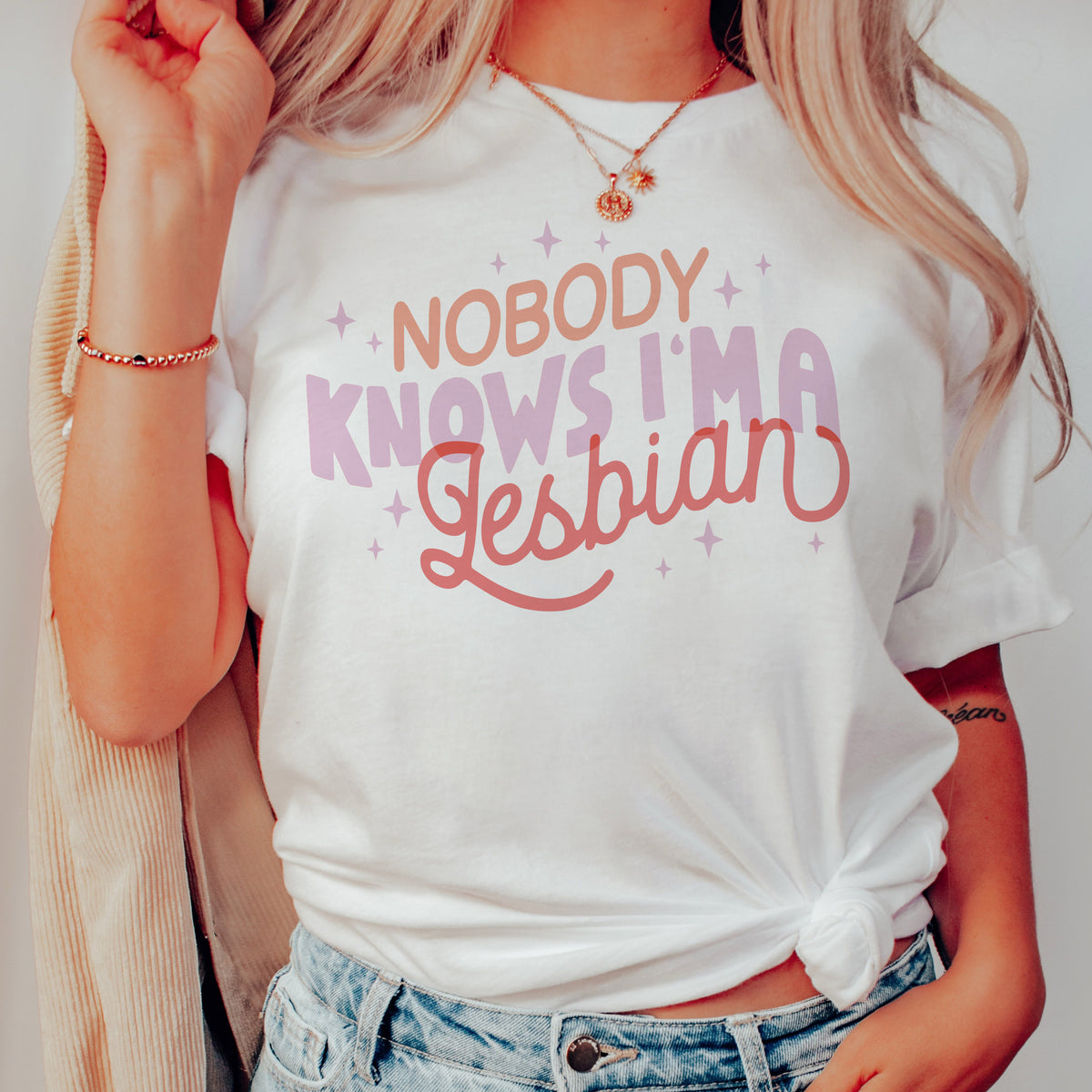 Nobody Knows I&#39;m A Lesbian Shirt