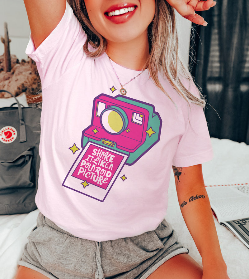 Pink 2024 polaroid shirt