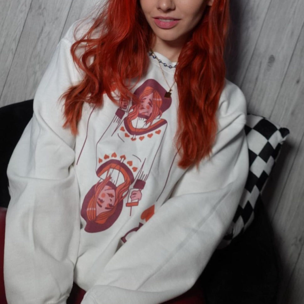 Modern Queen of Hearts Sweatshirt