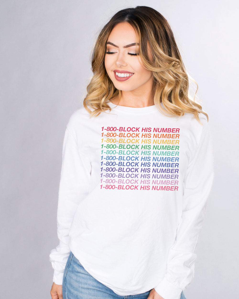 Block His Number Long Sleeve - Femfetti