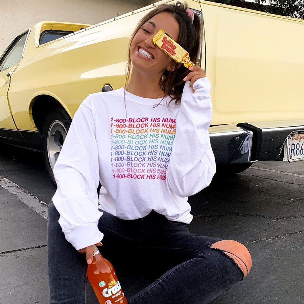 Block His Number Sweatshirt - Femfetti
