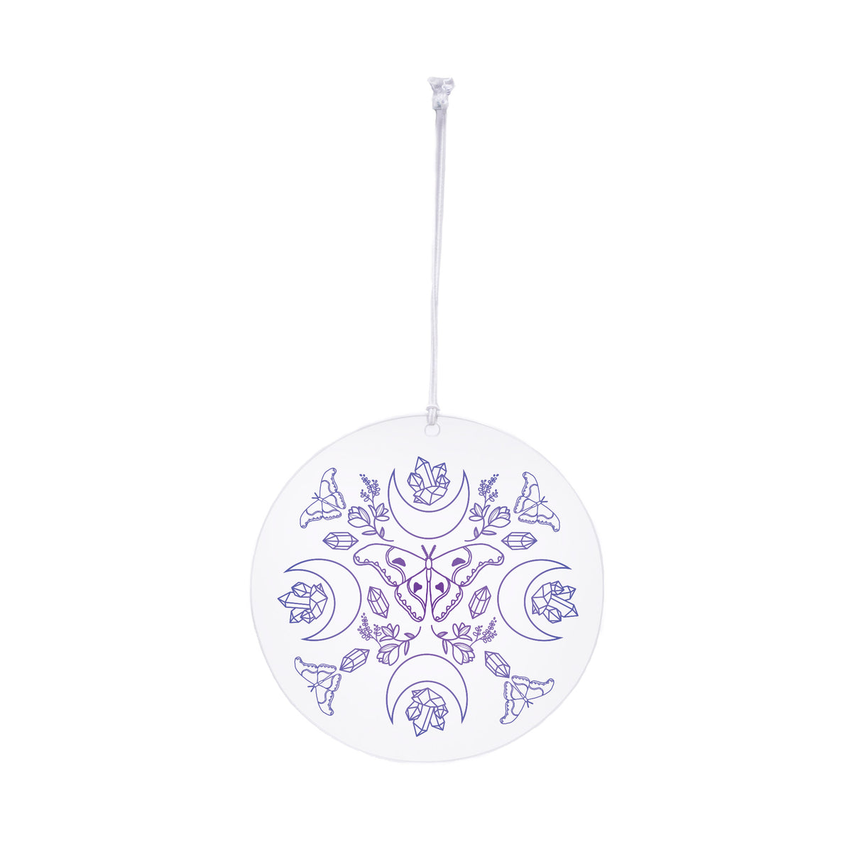 Lunar Moth Rearview Mirror Hang