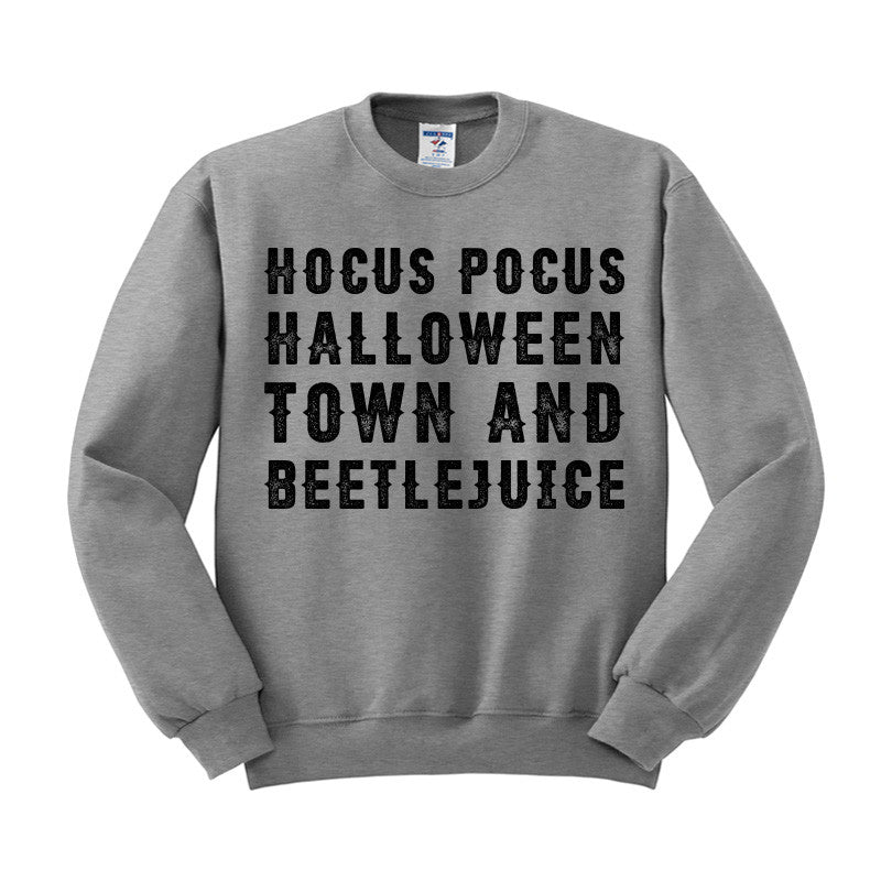 Favorite Halloween Movies Crewneck Sweatshirt - Femfetti