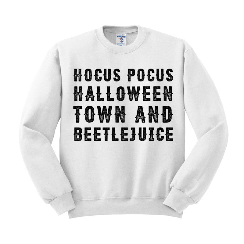 Favorite Halloween Movies Crewneck Sweatshirt - Femfetti