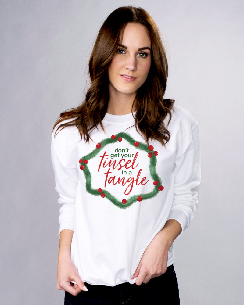 Tinsel In A Tangle Sweatshirt - Femfetti
