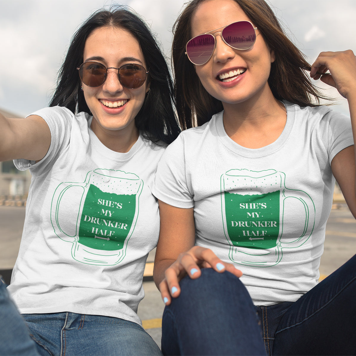 St. Patrick&#39;s Drunker Half Duo Shirts - Femfetti