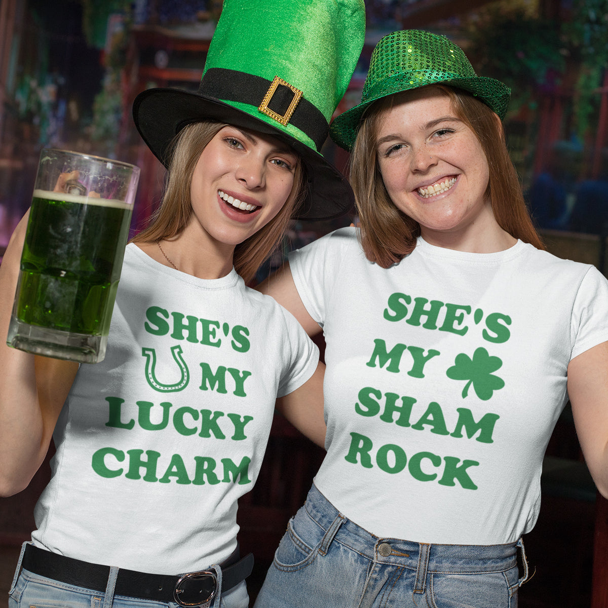 Shamrock and Lucky Charm Duo Shirts - Femfetti