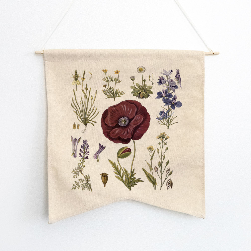 Floral Botanical Chart Wall Hang - Femfetti